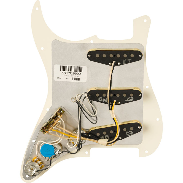 Fender Pre-Wired Strat® Pickguard, Eric Johnson Signature, Parchment 11 Hole PG