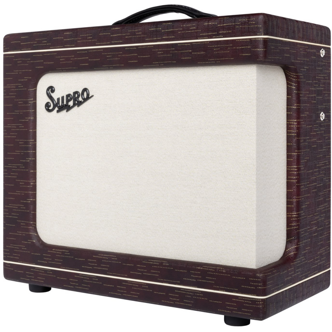 Supro 1620RCBUR Delegate Custom 1 x 12-inch 25-watt Tube Combo Amplifier - Burgundy