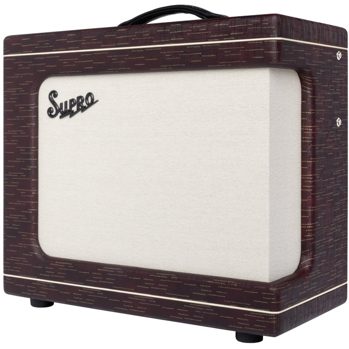 Supro 1620RCBUR Delegate Custom 1 x 12-inch 25-watt Tube Combo Amplifier - Burgundy
