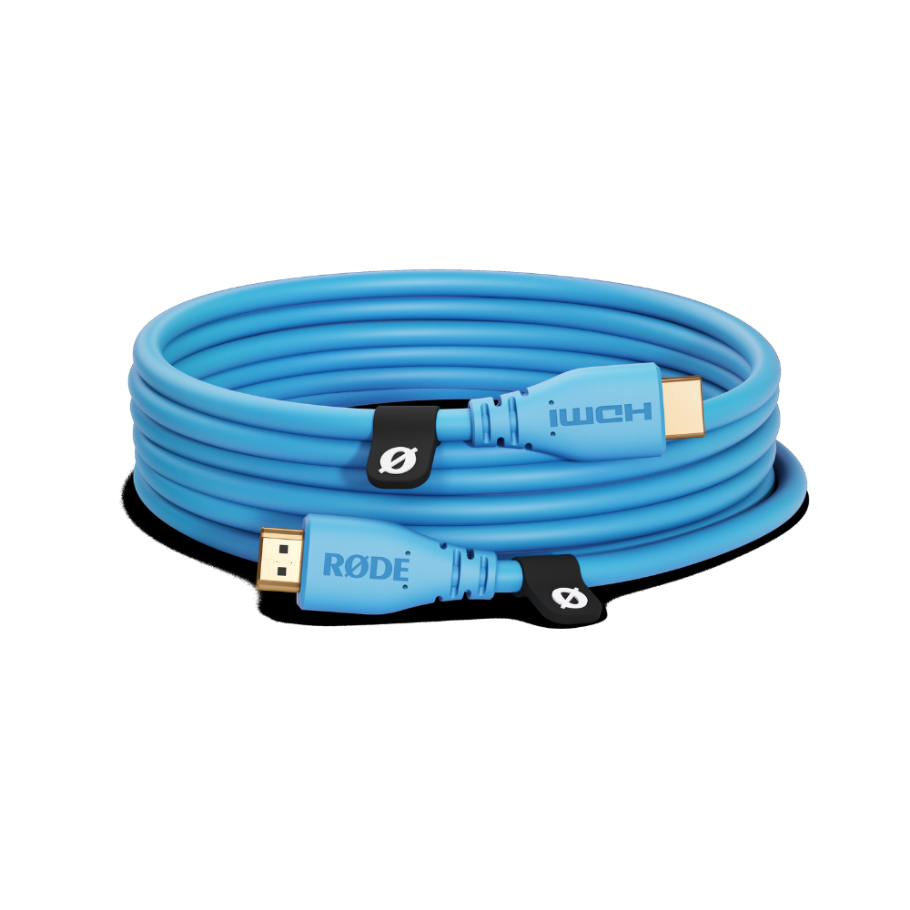 Rode HDMICABLE3M-B 3M - 2.0 HDMI Cable, (dia 6mm) - Blue
