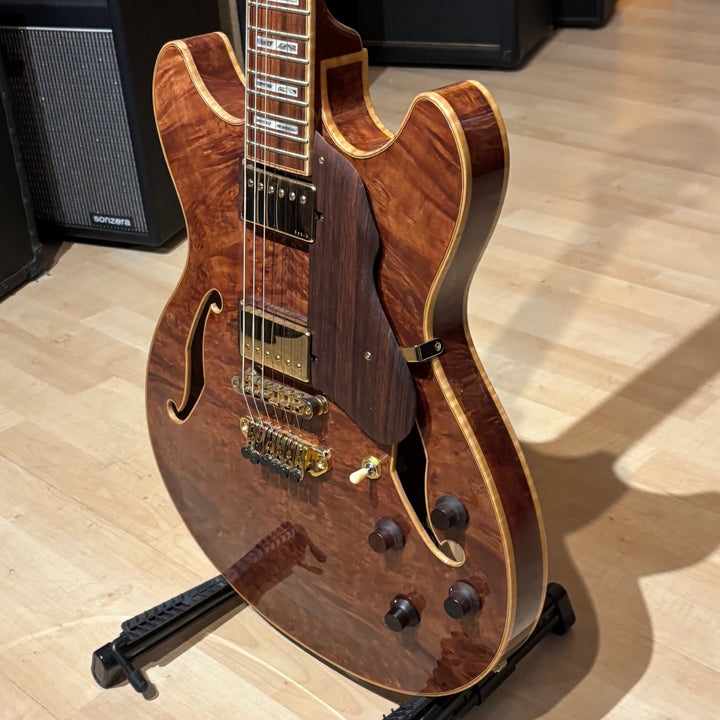 Ibanez - LTD ED Artist Artcore Custom AS103BM-ABR-12-01 Burled Mahogany w/ OHSC (2007) - USED