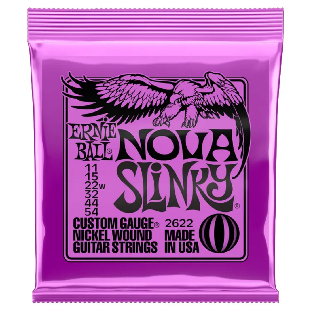 Ernie Ball 2622EB Slinky Nickel Wound Electric Guitar Strings - Nova Slinky (11-54)