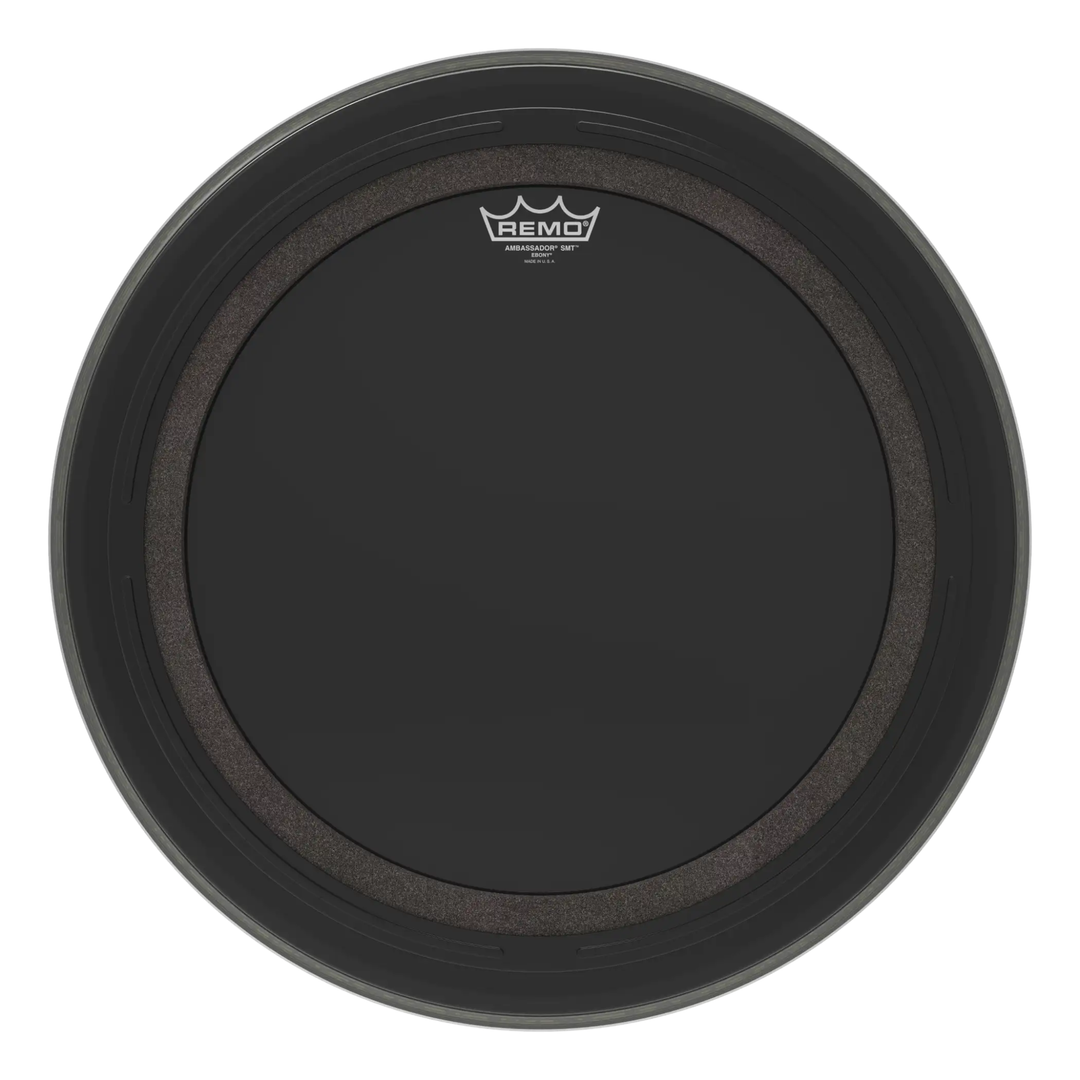 Remo BR-1020-ES-SMT Ambassador SMT Ebony Drumhead, 20"