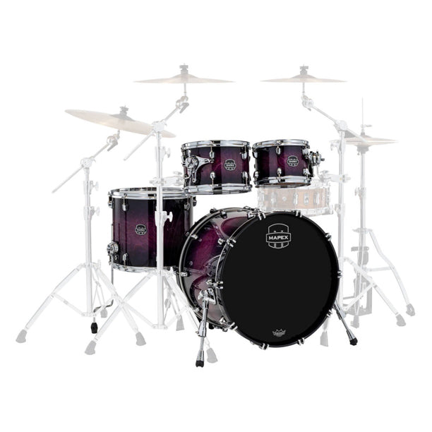 Mapex Saturn VI 4-Piece Shell Pack (22,10,12,16) - Royal Purple Burst