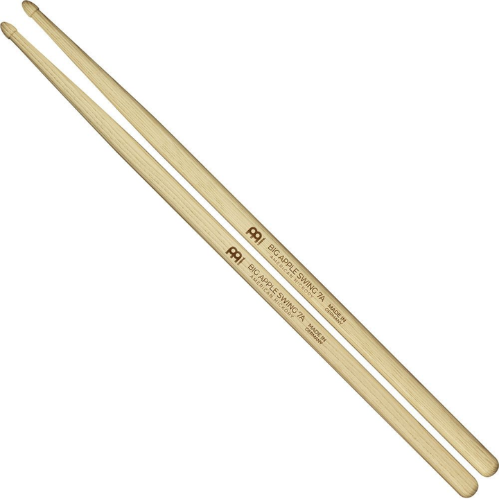 Meinl SB122 Big Apple Swing 7A Drumstick, Hickory, Light, Small acorn tip, Pair