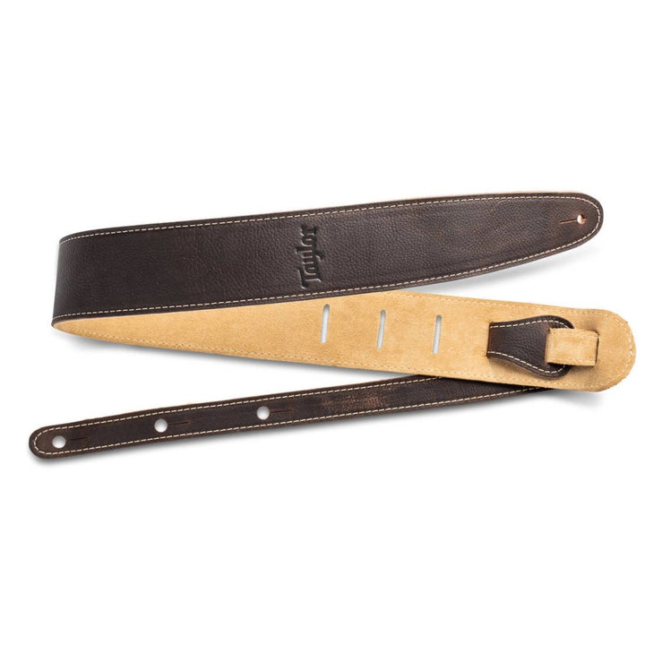 Taylor Guitars 2.5'' Leather Guitar Strap w/Suede Back - Chocolate Brown