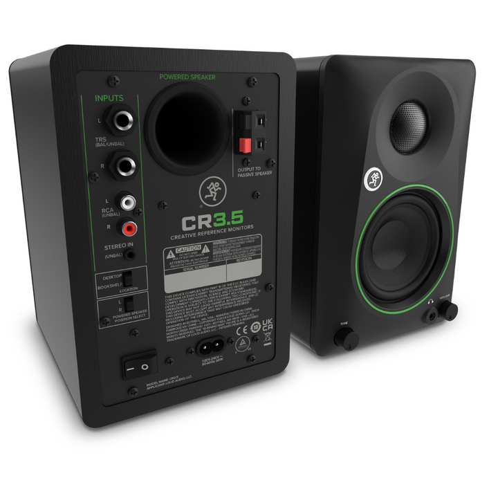 Mackie CR3.5 3.5" Powered Studio Monitors With Tone Control
