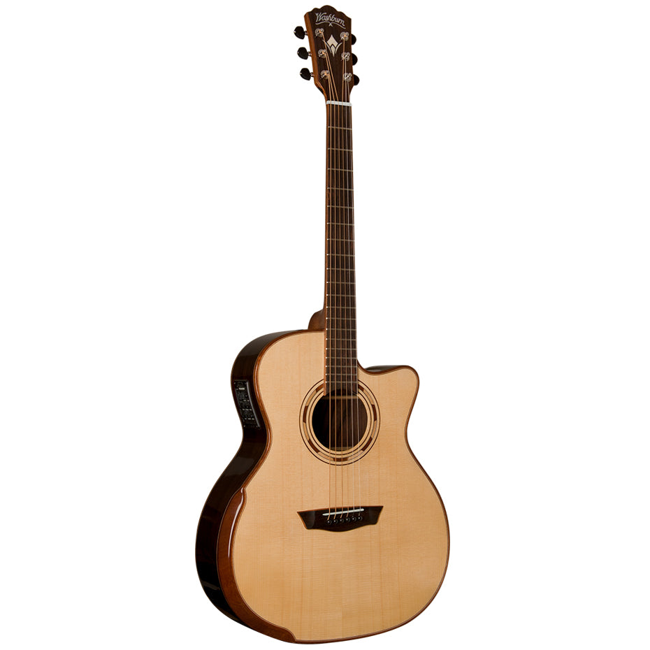Washburn WCG25SCE-O Comfort Grand Auditorium w/Cutaway/Pickup,Solid Sitka Spruce Top, Pau Ferro Back & Sides