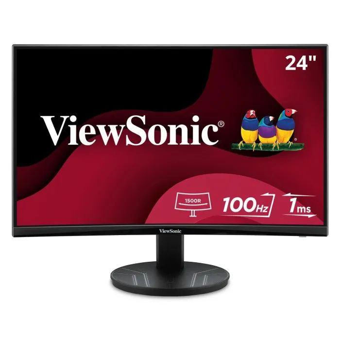 Viewsonic VA2416C 24" VA Curved Monitor  Full HD, Variable Refresh, HDMI, DisplayPort, VGA