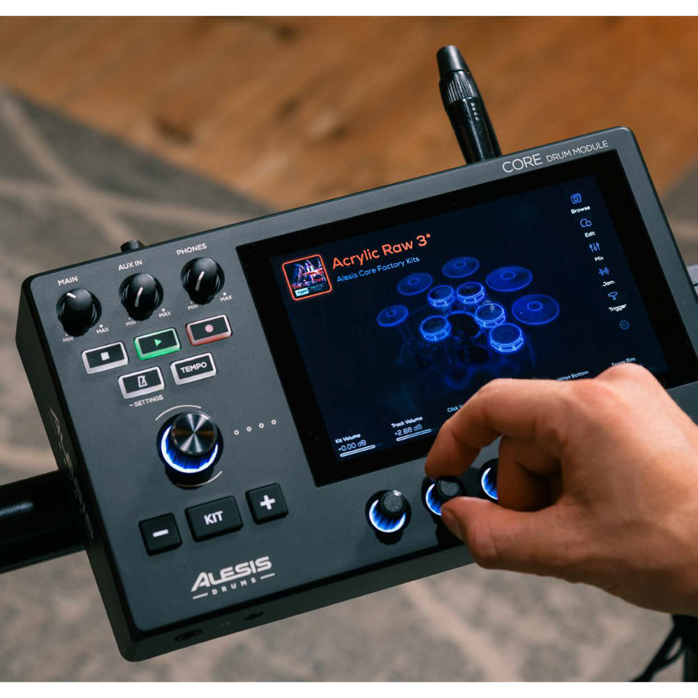 Alesis STRATACOREXUS Nine-Piece Electronic Drum Kit with 7” Touchscreen Drum Module