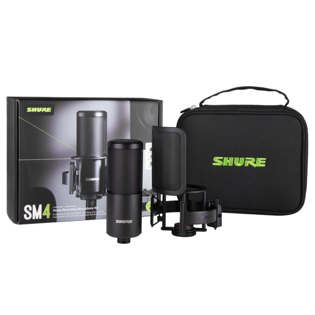 Shure SM4-K-KIT Home Recording Microphone Kit w/ Shockmount - Black