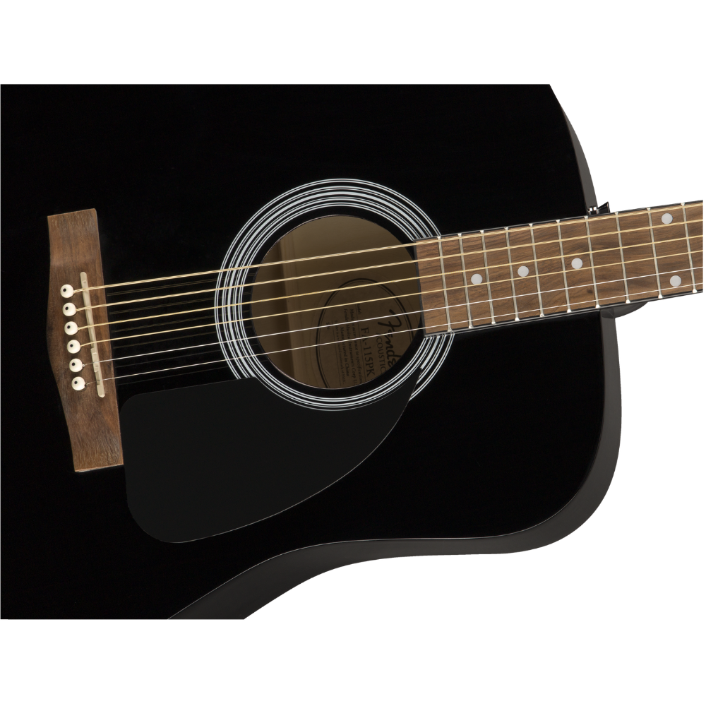 Fender FA-115 Dreadnought Acoustic Guitar Pack - Walnut, Black