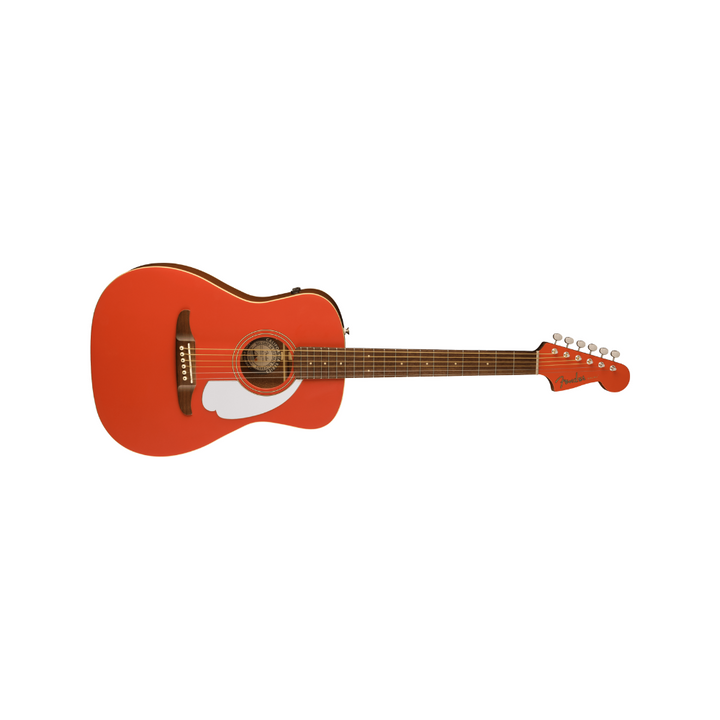 Fender California Series Malibu Player Walnut Fingerboard  White Pickguard - Fiesta Red