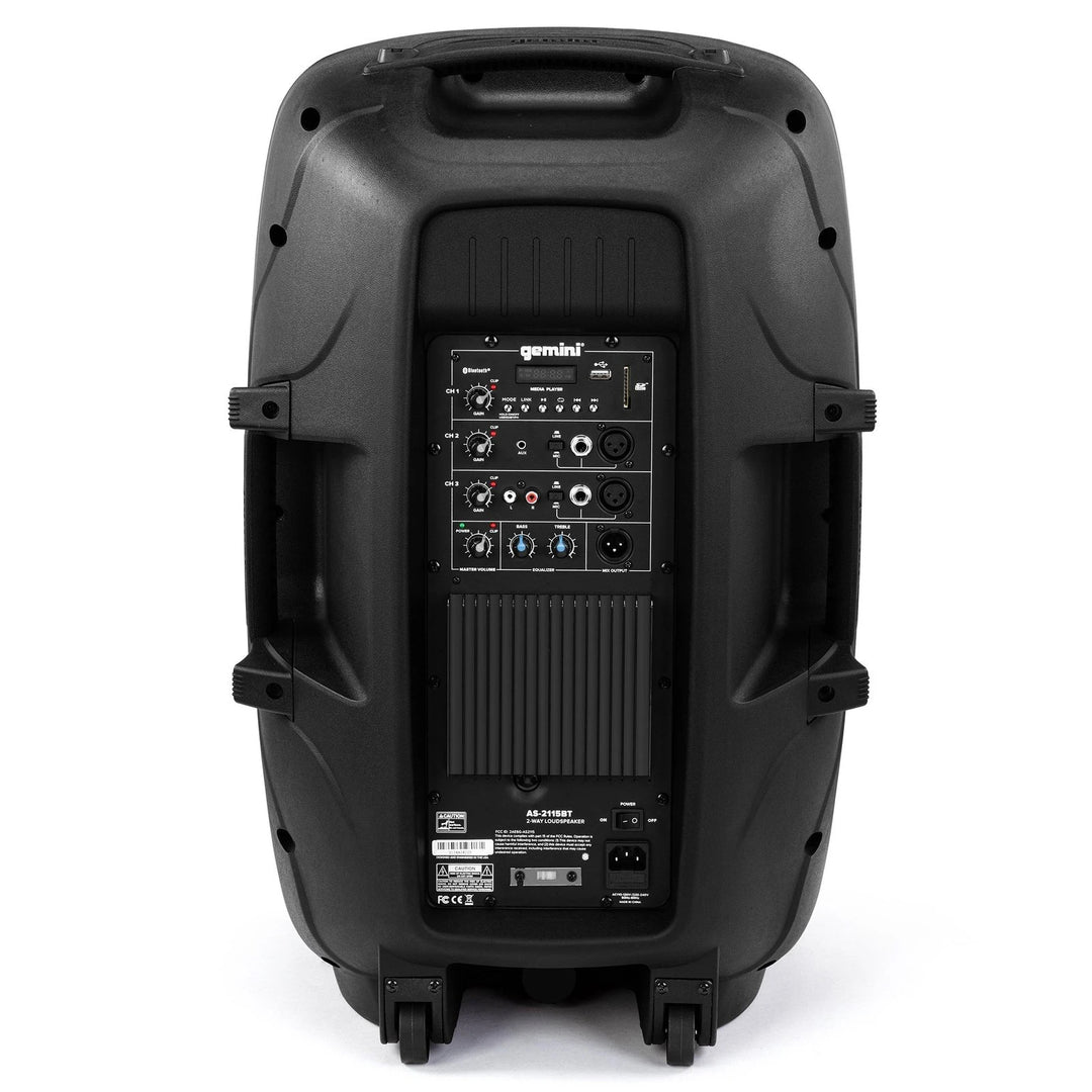 Gemini AS-21 Active 15” Powered Speaker w/ Bluetooth