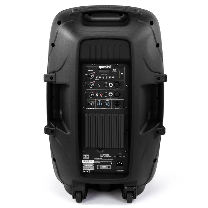 Gemini AS-21 Active 15” Powered Speaker w/ Bluetooth