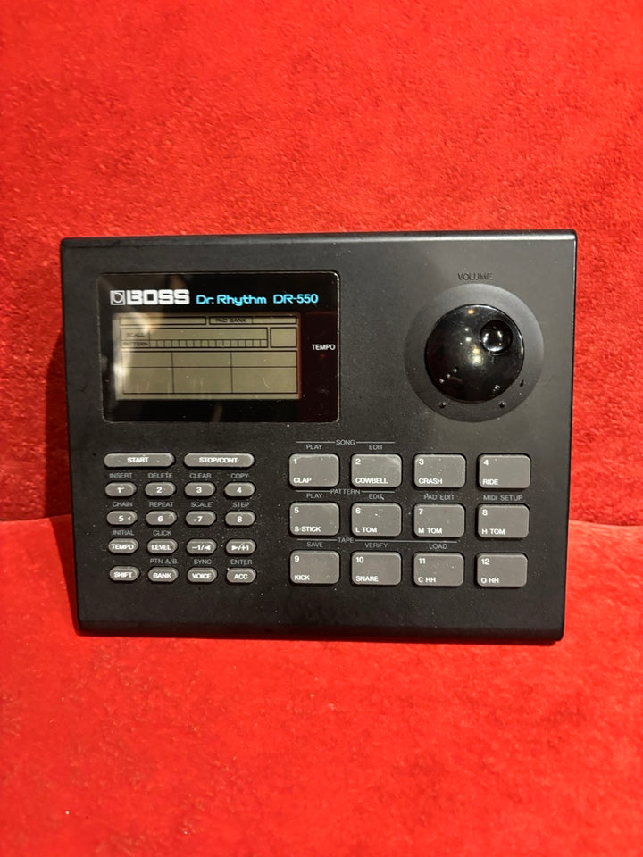 Boss - DR 550 Dr Rhythm  Drum Machine ( Late 80's Early 90's V1) w/ Original User Guide & PS  - USED
