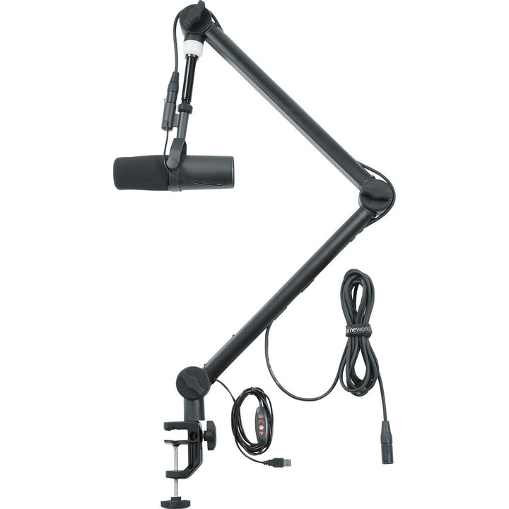Gator Professional Broadcast Boom Mic Stand with LED Light