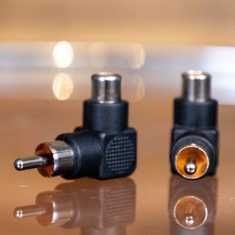 Stage & Studio SS-RCA-RA - Right-Angle RCA Adapter (Pair)