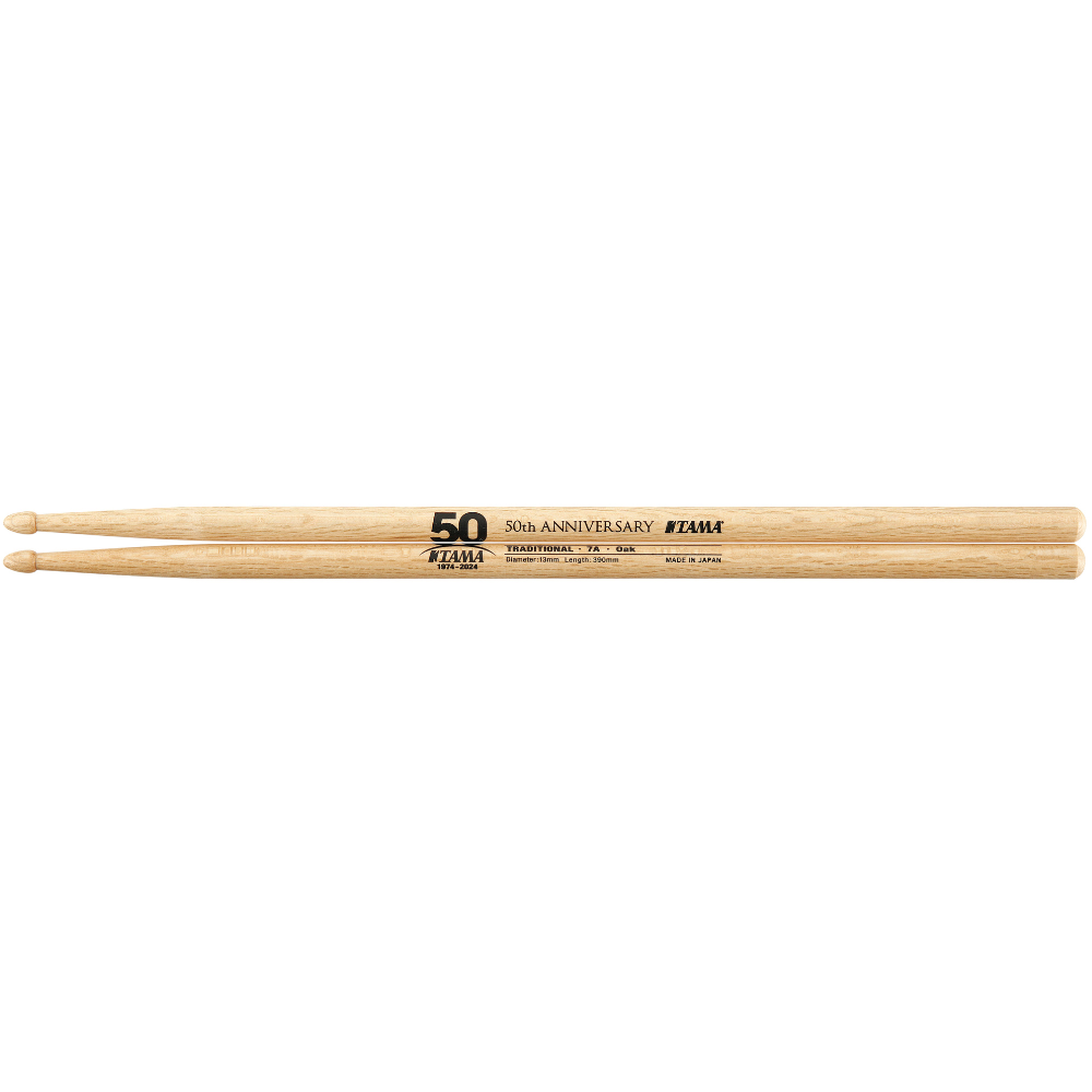 Tama 50th Anniversary Limited Edition Oak Drumsticks - 7A