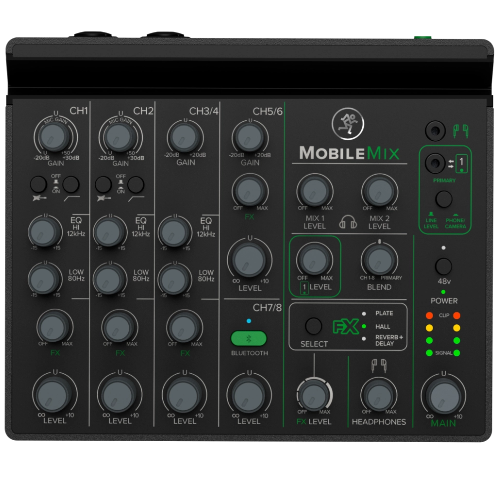 Mackie MobileMix 8-Channel USB-Powerable Mixer for A/V Production, Live Sound & Streaming