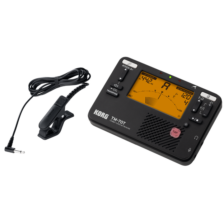 Korg TM70CBK Tuner Metronome with Contact Mic - Black