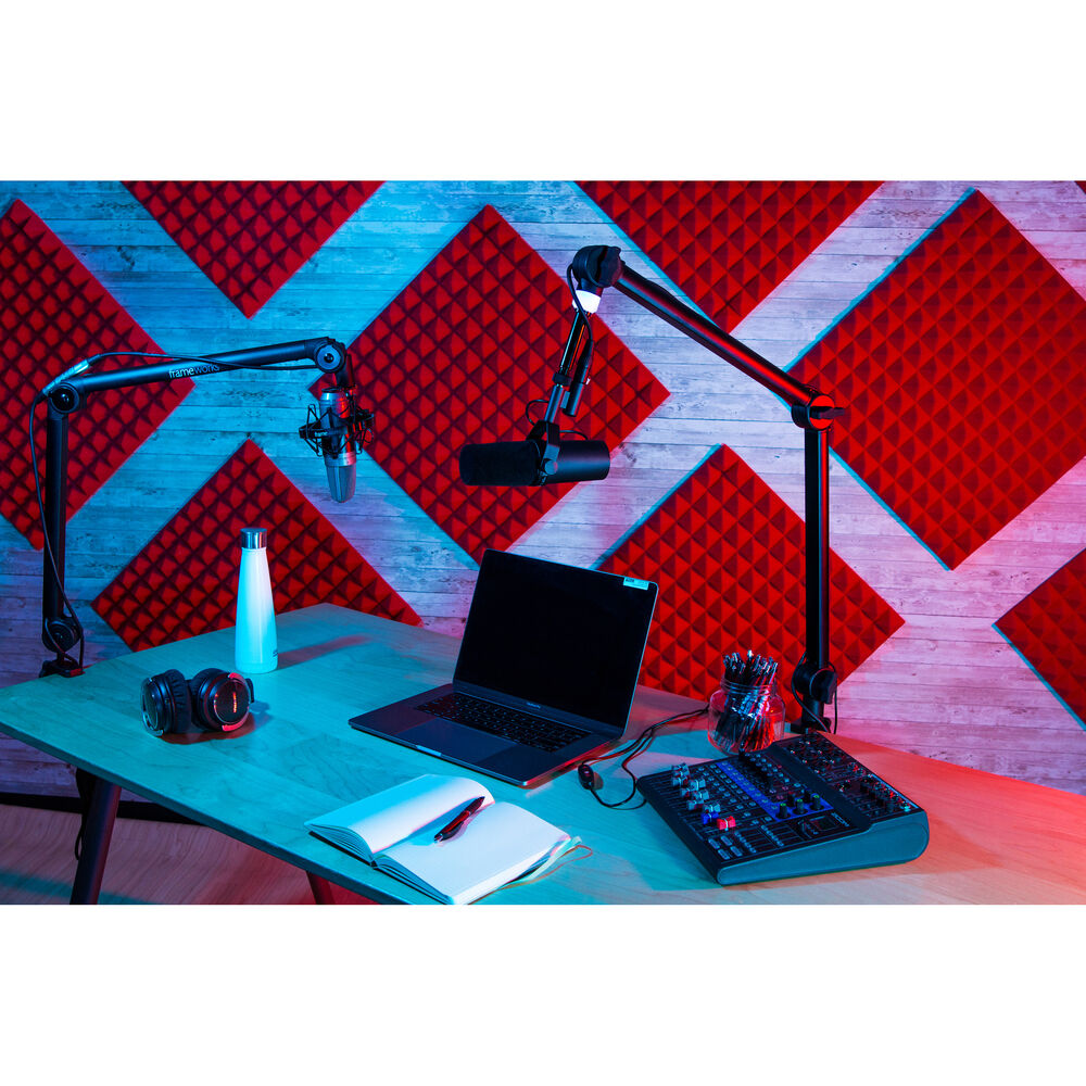 Gator Professional Broadcast Boom Mic Stand with LED Light