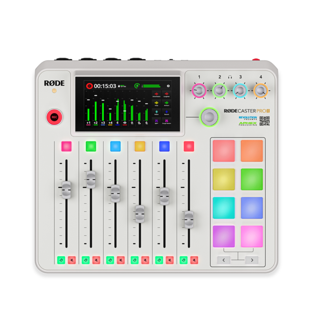 Rode RODECaster Pro II Integrated Audio Production Studio - White