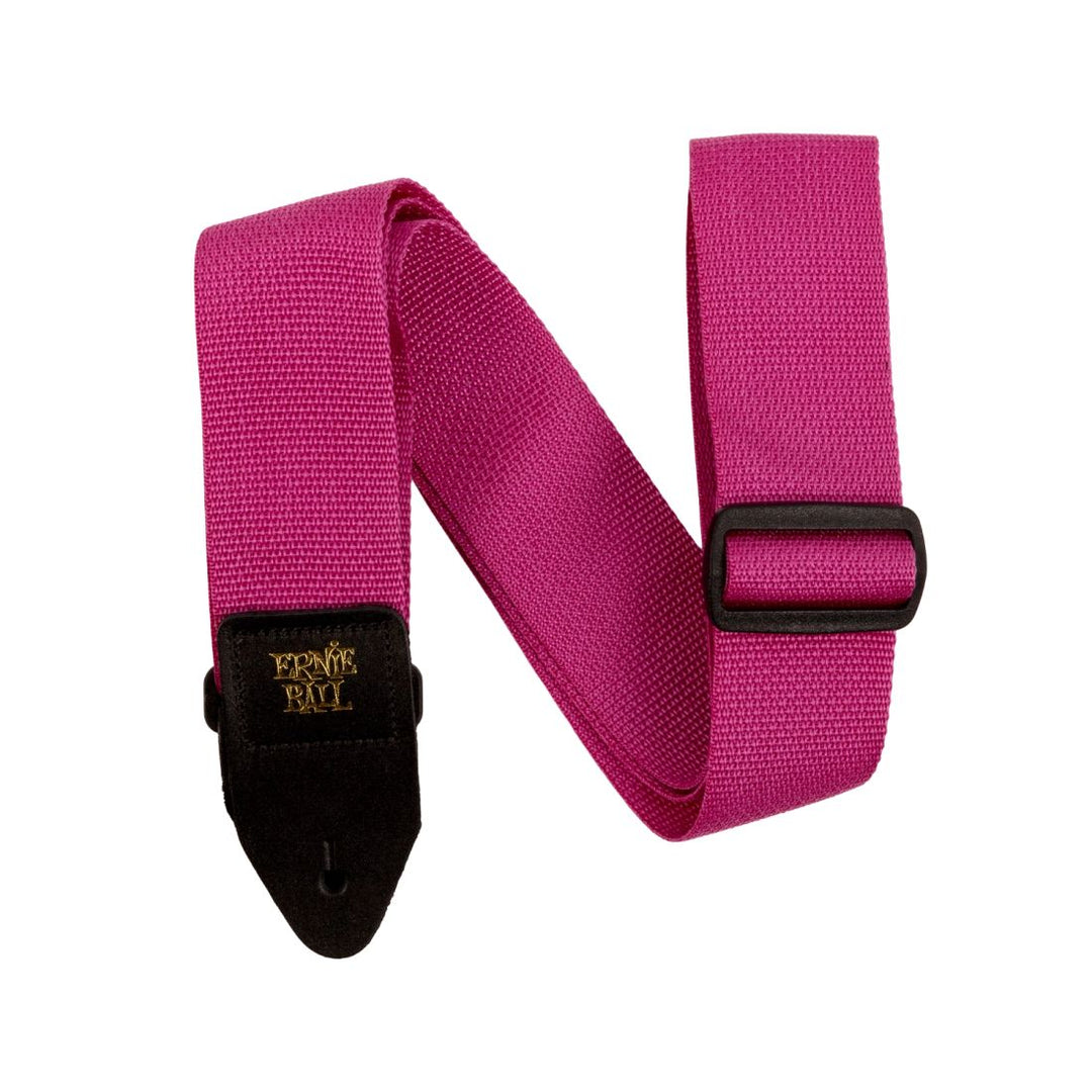 Ernie Ball Polypro Guitar Strap - Raspberry & Black
