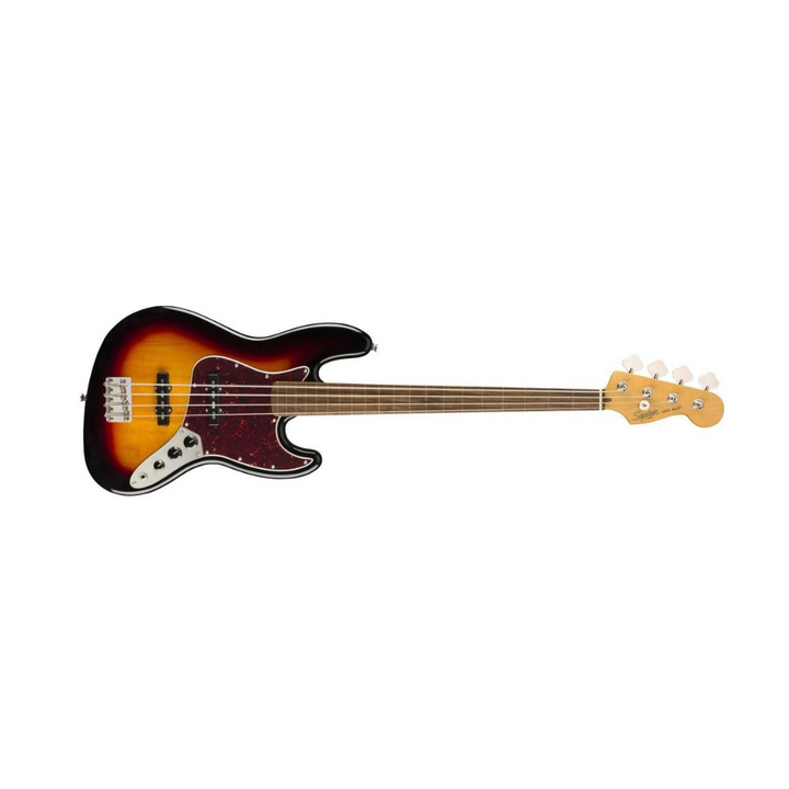 Squier Classic Vibe '60s Jazz Bass Fretless Laurel Fingerboard Electric Bass Guitar - 3-Color Sunburst