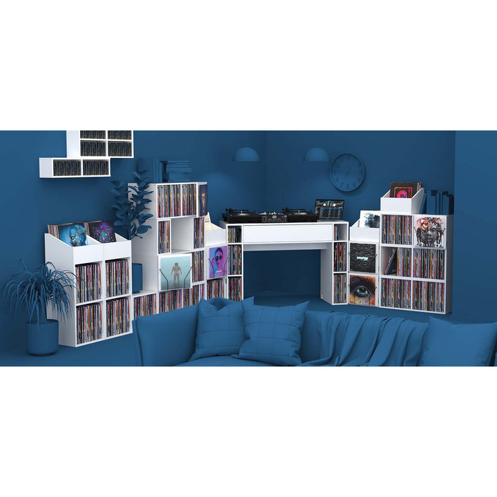 Glorious Record Rack 330 Advanced Vinyl Station (Holds 330 Records) - White
