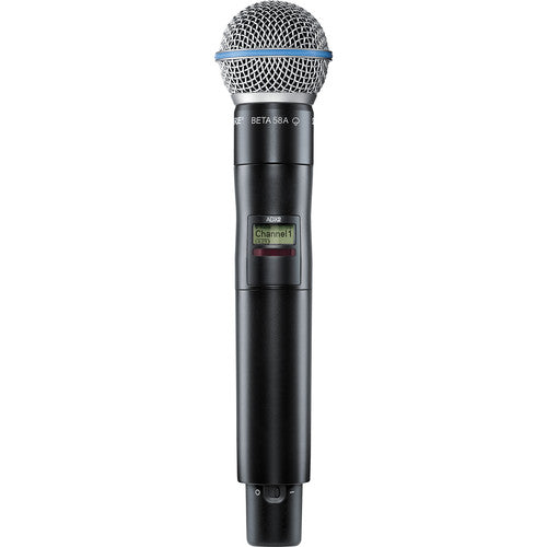 Shure ADX2/B58-G57 Digital Handheld Wireless Microphone Transmitter with Beta 58A Capsule 470 to 616 MHz