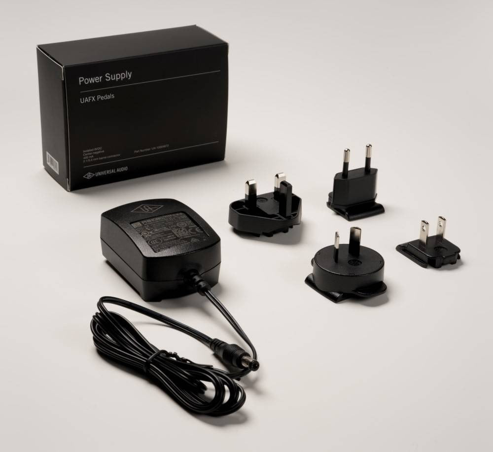 Official Universal Audio isolated power supply for UAFX guitar pedals. Provides the required 9V DC power for UAFX stompboxes. Compatible with all UAFX pedals including amp emulators, reverbs, delays, and compressors.