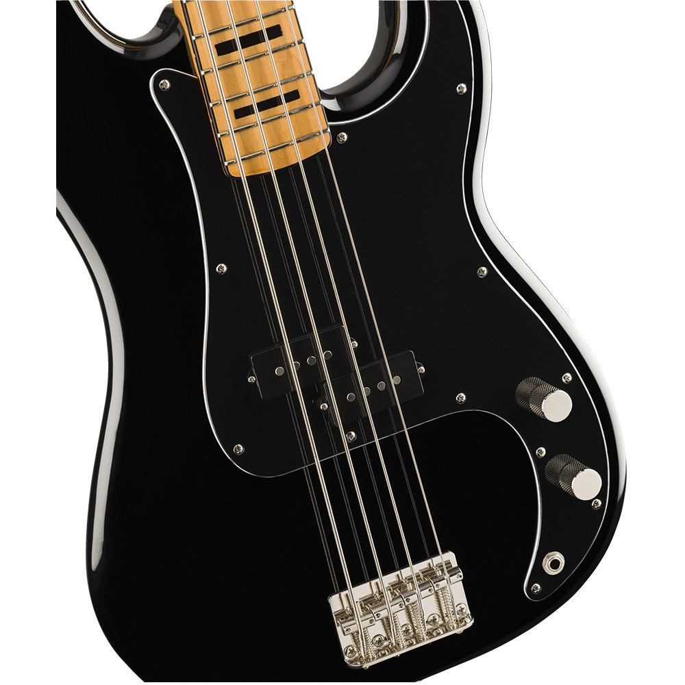 Squier Classic Vibe '70s Precision Bass Maple Fingerboard Electric Bass Guitar (Black)