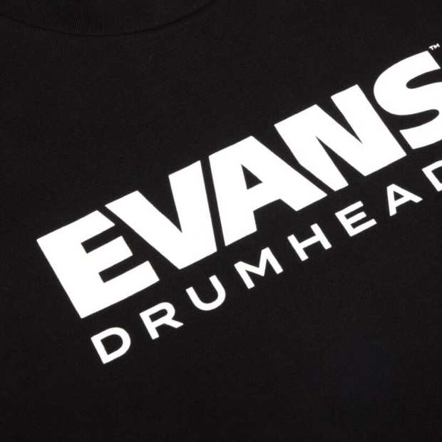 D'Addario ATE231114 Evans Tshirt Logo - Black,  XL