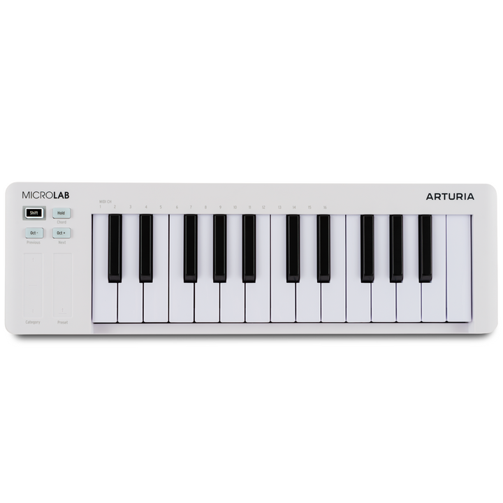 Arturia MICROLABMK3WH MICROLAB MK3 25-Key Microlab MK3  Universal MIDI Controller  - White