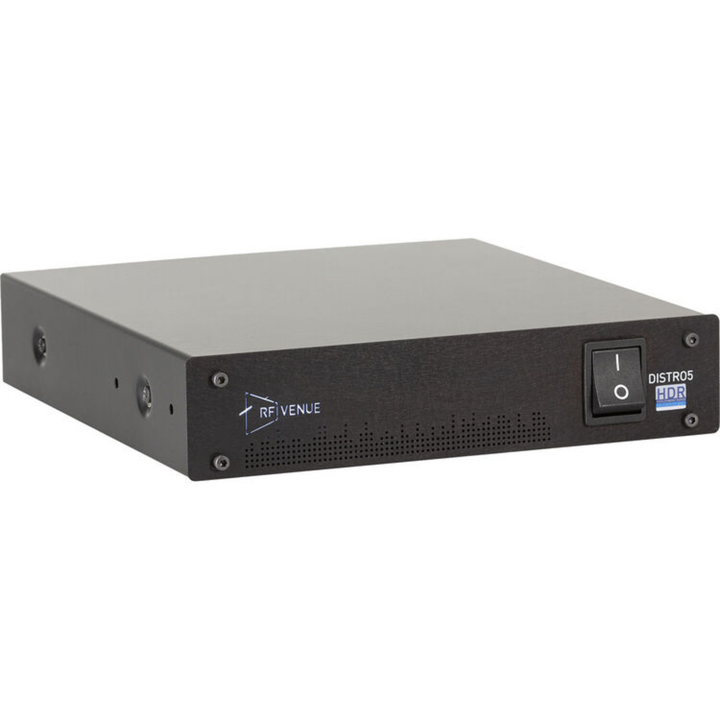 RF Venue DFIN-IPXD5 Diversity Fin IPX Antenna & DISTRO5 HDR 5-Channel UHF Distribution System Bundle (Black, 470 to 928 MHz)