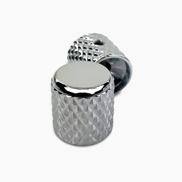 Allparts MK-0112 Heavy Knurl Metal Barrel Knobs Chrome