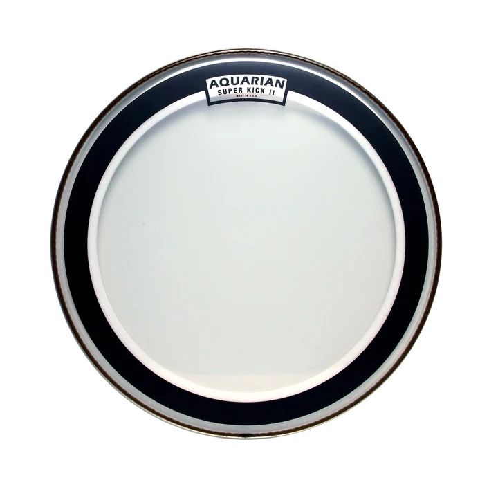 Aquarian SKII18T- Aquarian  Super Kick II Clear Drum Head with Tom Hoop - 18''