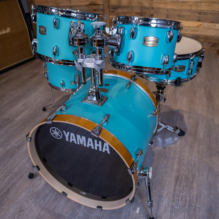 Yamaha SBX0F56-  Stage Custom Birch 5-Piece Shell Pack w/ hardware (10x7, 12x8, 14x13ft, 14x5.5, 20x17,  HW680W) - MSG Matte Surf Green