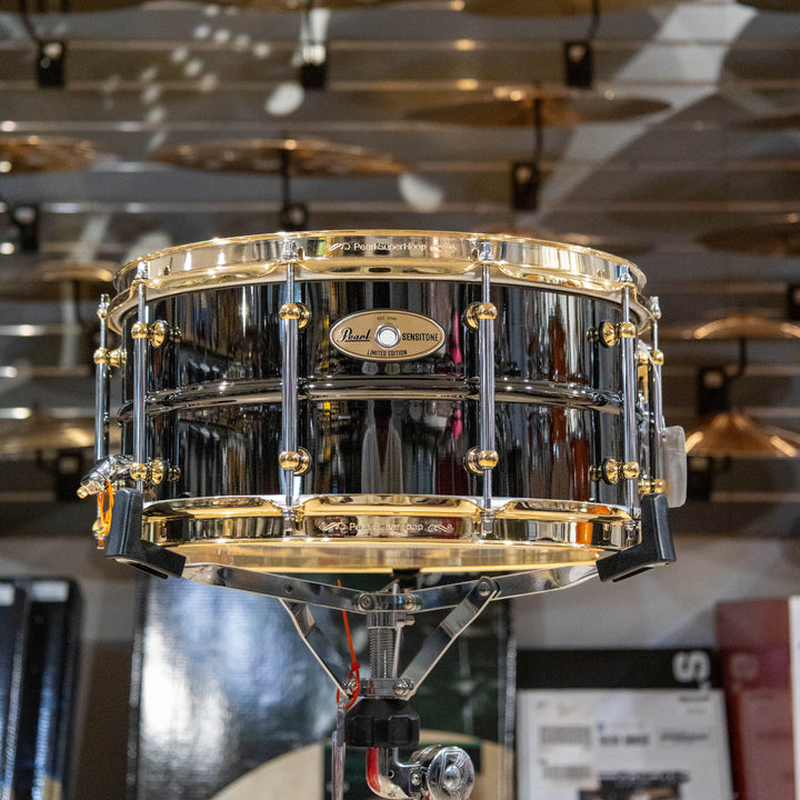 Pearl STHNSF1465 Pearl Limited Edition Black Nickel over Brass Sensitone Snare Drum