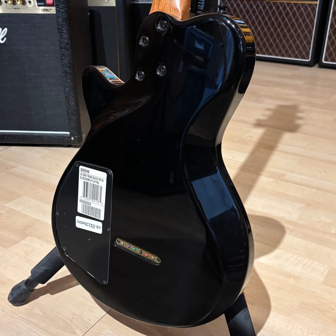 Godin - LG Signature FM-Trans Black Seymour Duncan Loaded w/Godin Gig Bag (2003) - USED