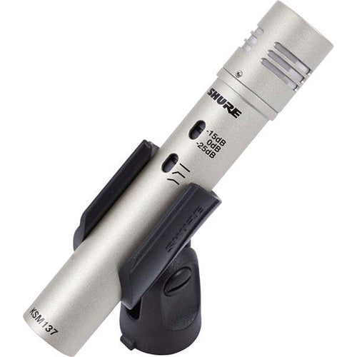 Shure KSM137 Cardioid Instrument Microphone for Studio Recording Single