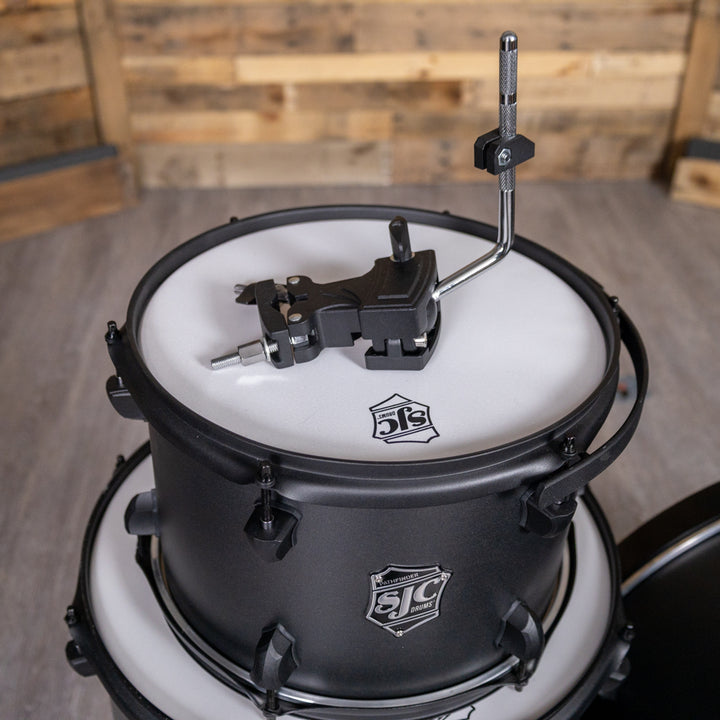 SJC Drums PFK322FBGGW Pathfinder 3pc Kit (8x12,14x16,18x22) - Galaxy Grey, Black HW