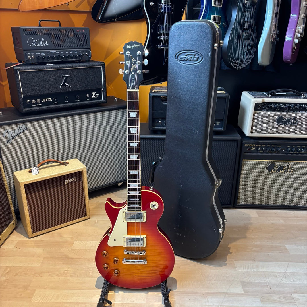 Epiphone - LEFTY Les Paul 60's Standard Cherry Sunburst w/ HD Shell Case (2004) - USED