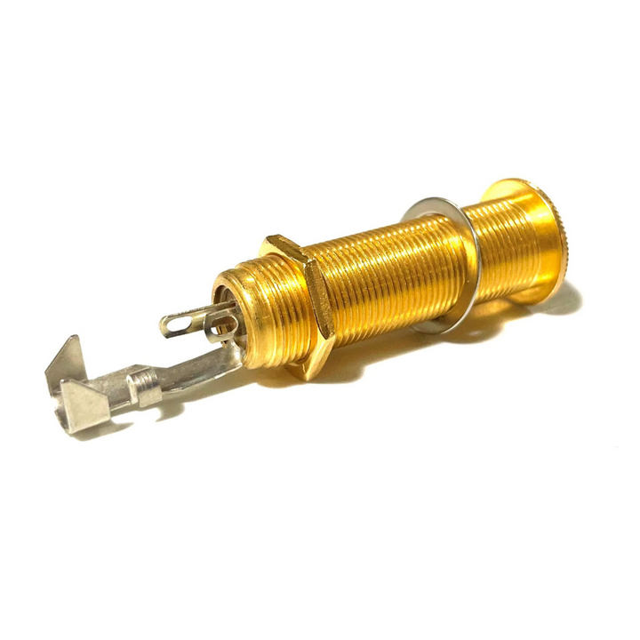 Allparts EP-0152 Switchcraft® 152B Stereo Long Threaded Jack Gold