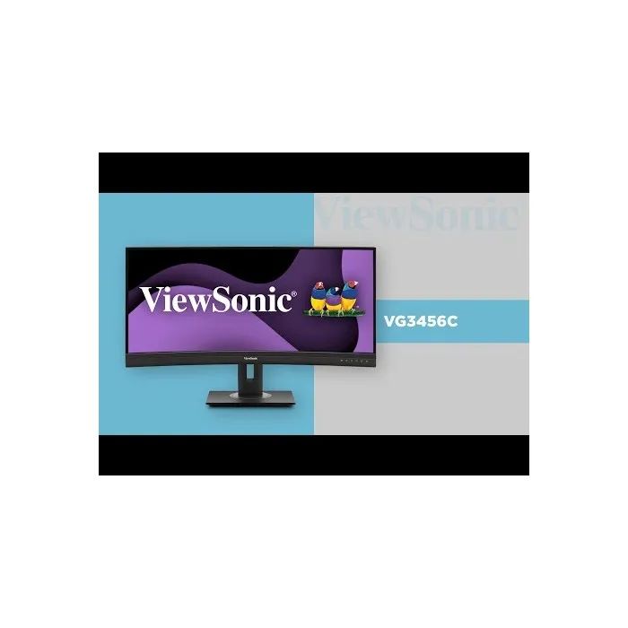 Viewsonic VG3456C 34" Curved Docking Monitor  UWQHD 3440x1440, USB-C 100W, RJ45, Ergonomic Design