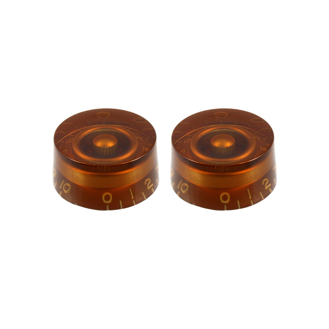 Allparts PK-0130 Set of 2 Vintage-style Speed Knobs Amber