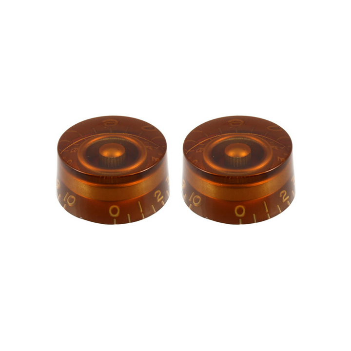 Allparts PK-0130 Set of 2 Vintage-style Speed Knobs Amber