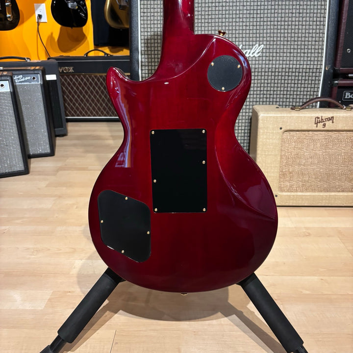 Epiphone - Alex Lifeson LP Axcess Quilt "Ruby Red" w/ Floyd Rose , OHSC & Candy (2022) - USED