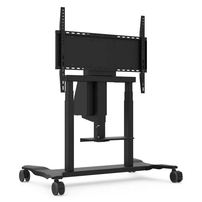 ViewSonic VB-STND-007  Electric Height Adjustable Mobile Cart with Laptop Tray, Black